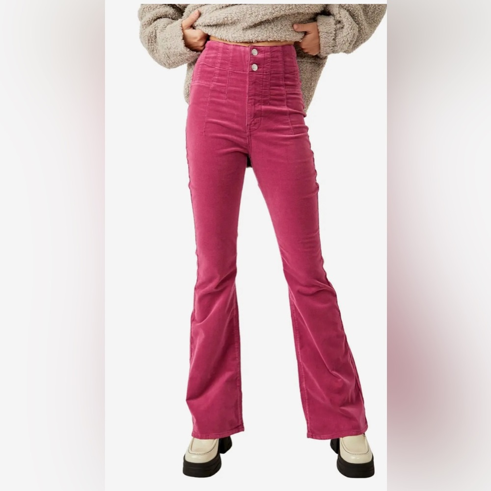 Free People We The Free Jayde High Rise Cord Flare Jeans Baton Rouge. EUC